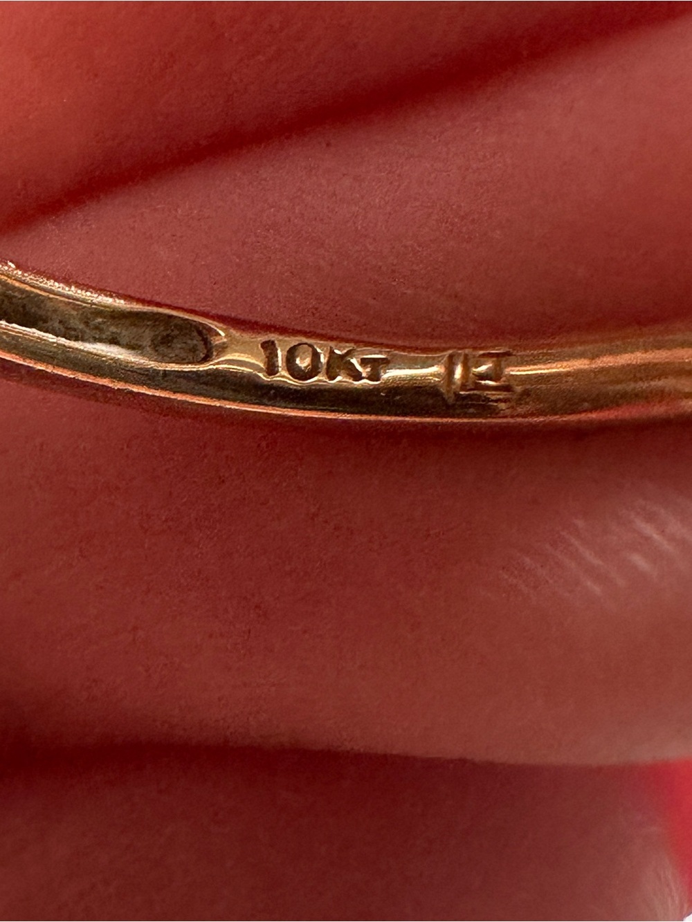 Antique Estate 10k Gold Twist Ring with Cluster Diamond Braided Design Size 7 - Picture 7 of 9